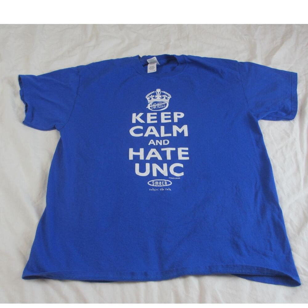 Smack Apparel Duke University Anti-UNC Tarheels T-Shirt Royal Blue Large NCAA